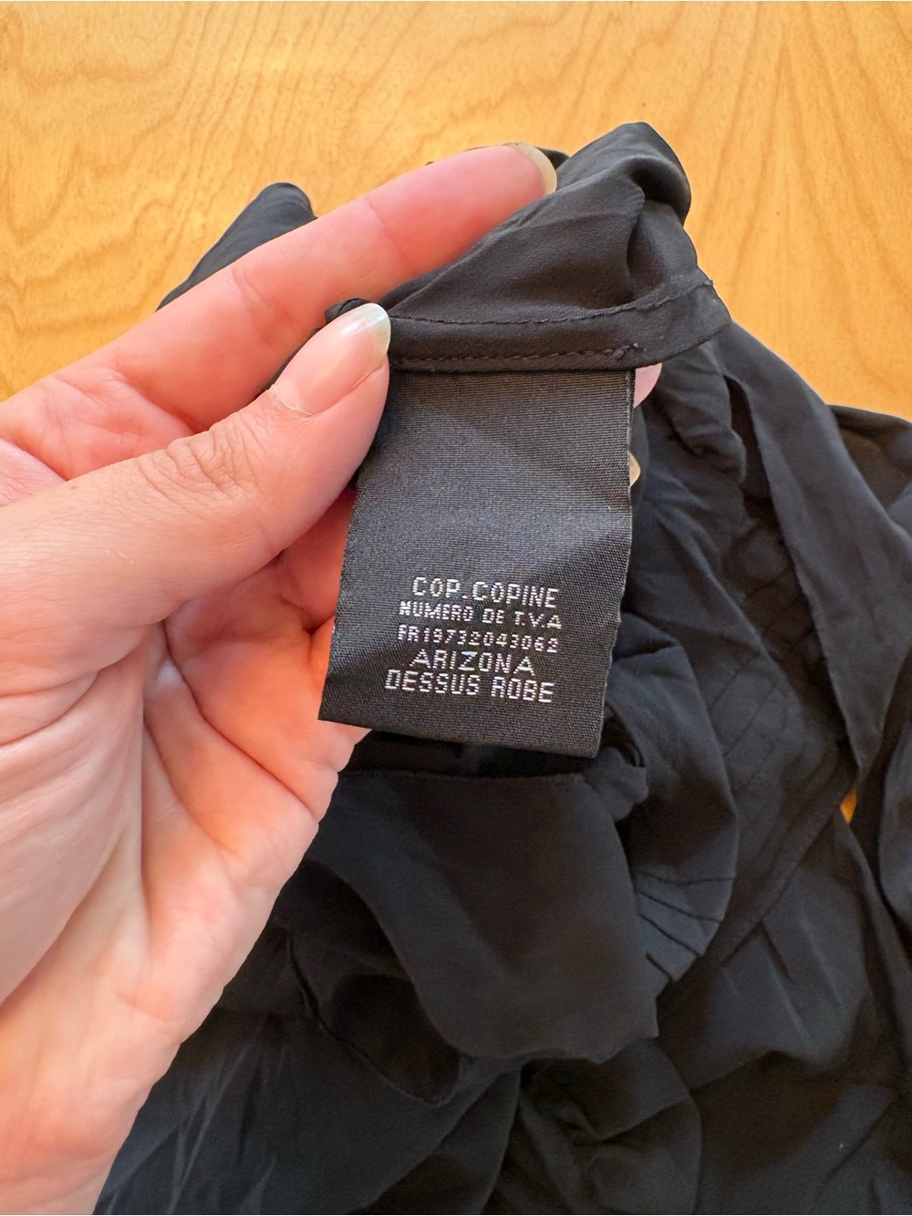 Cop.Copine Black Ruffled Mini Slip Dress - Picture 3 of 3